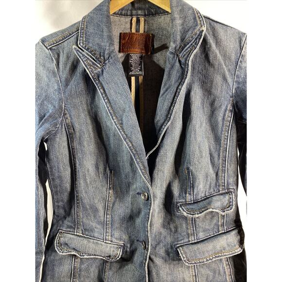 Vintage Calvin Klein Jeans Long Sleeve Denim Jacket Women's Size Small 34" Chest - Picture 2 of 11